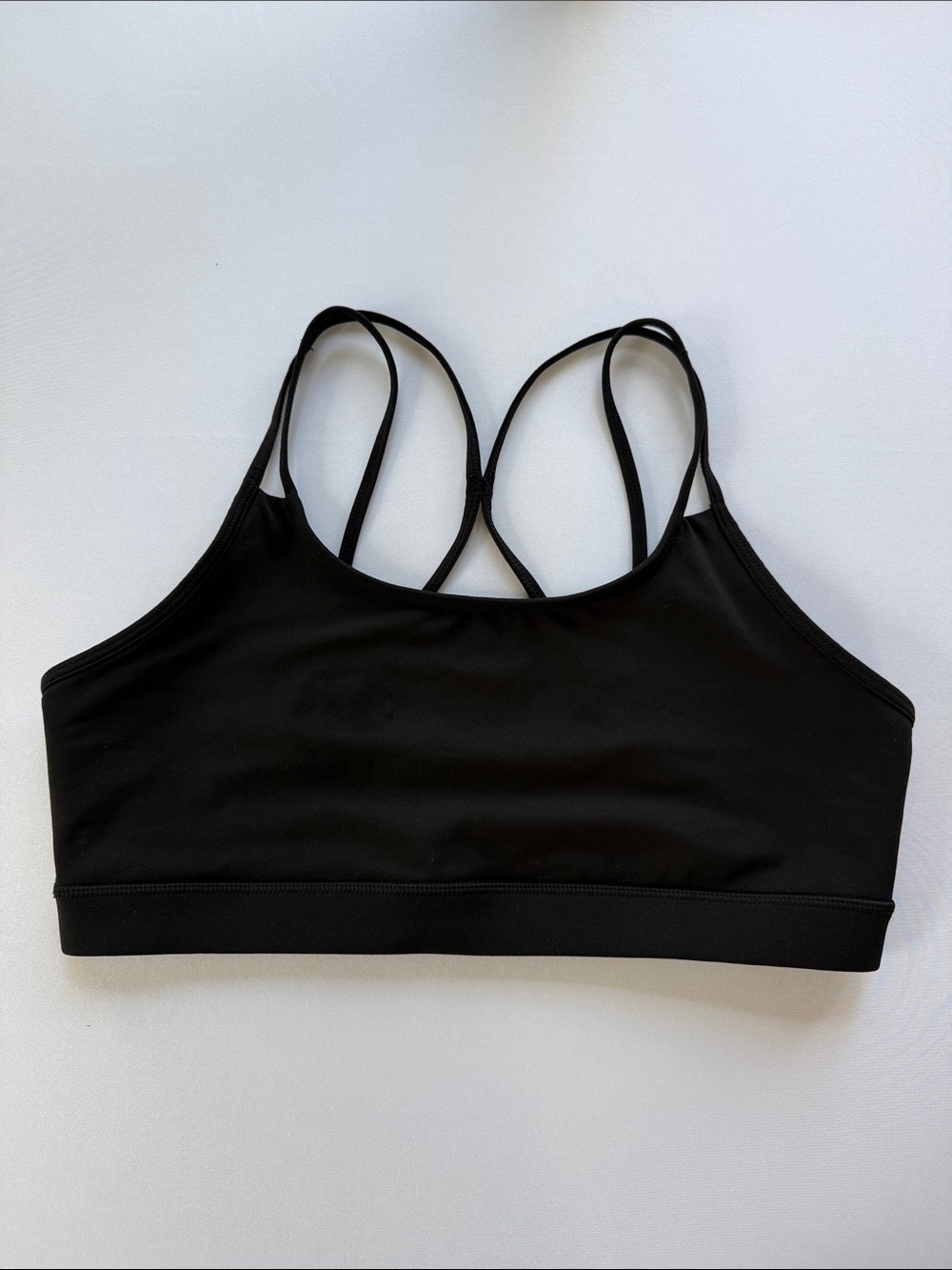 Gaiam Black Strappy Crisscross Back Sports Bralette Medium Support XL